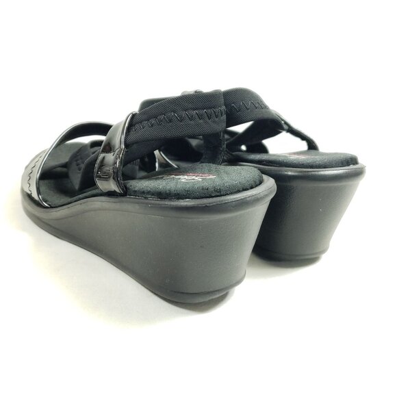 Skechers Women's Size 11 Black Wedge Heel Slingback Sandals - Picture 5 of 8